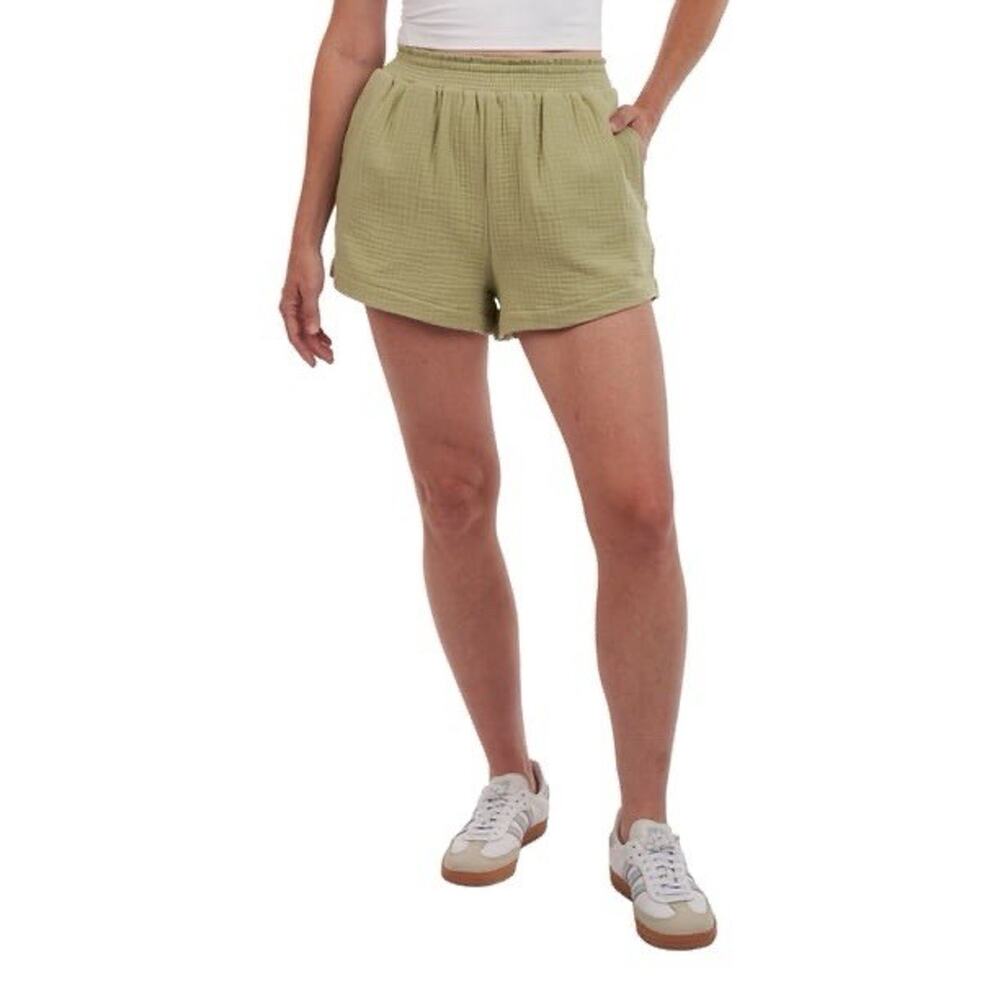 Billabong Women's Lightweight Breathable 100% Cotton Gauze Short (Olive, XL)